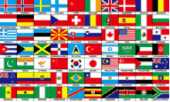 70 Multi Nations Flags